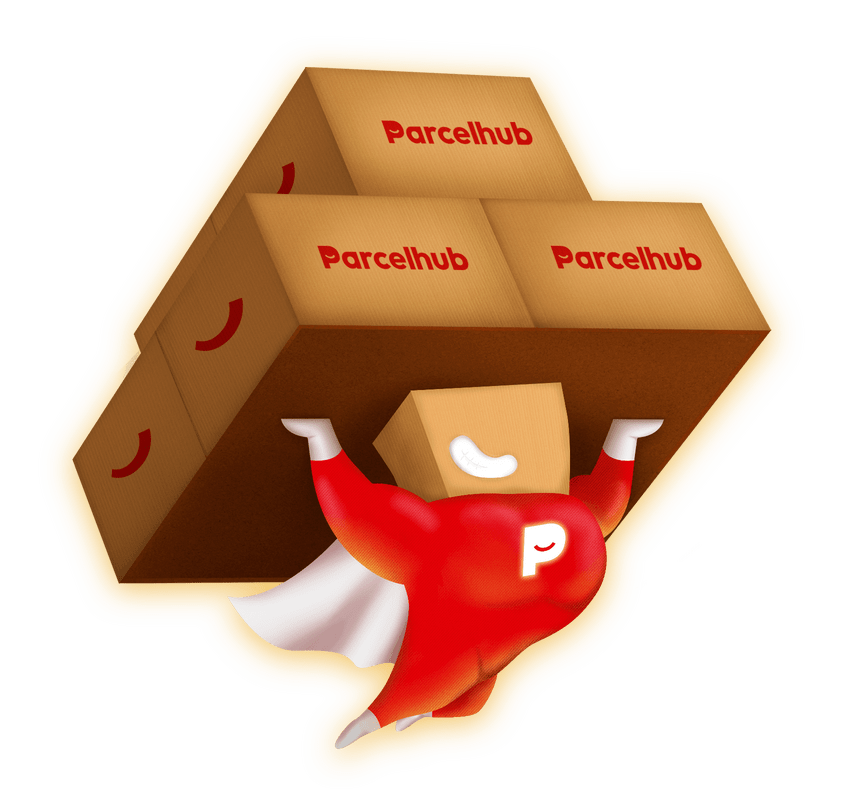 mascot with box